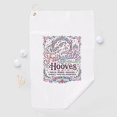 Serviette De Golf Licorne Fée Sabots Création Originale Merch_1 (En situation)