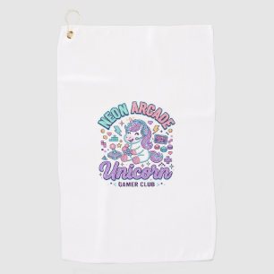 Serviette De Golf Licorne Néon Arcade Licorne Produit de Style Rétro