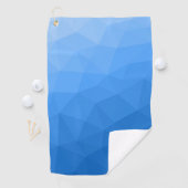 Serviette De Golf Light blue gradient geometric mesh pattern (En situation)