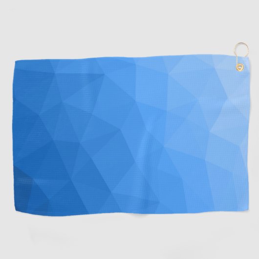 Serviette De Golf Light blue gradient geometric mesh pattern (Horizontal)