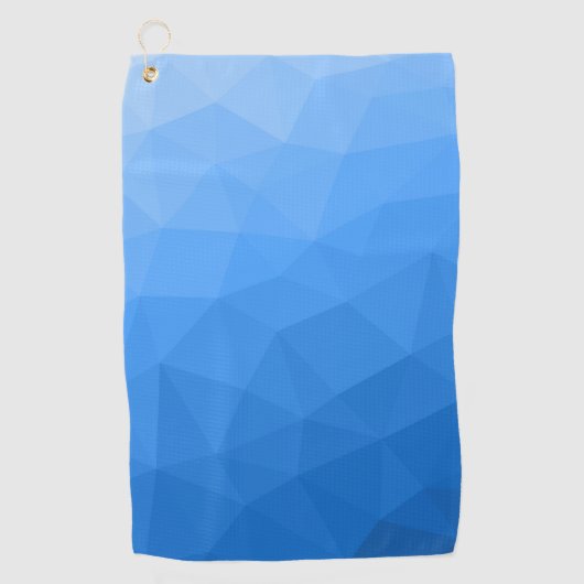Serviette De Golf Light blue gradient geometric mesh pattern (Devant)