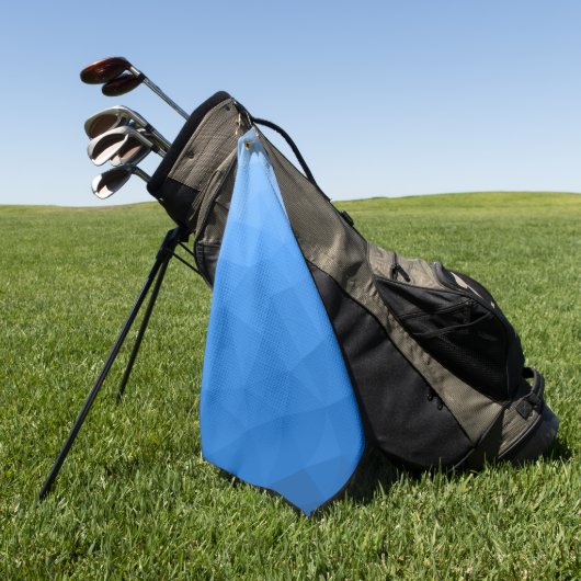 Serviette De Golf Light blue gradient geometric mesh pattern (Vert)