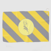 Serviette De Golf Light Yellow and Soft Gray Customize (Horizontal)