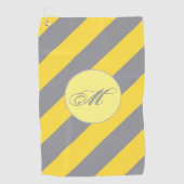 Serviette De Golf Light Yellow and Soft Gray Customize (Devant)