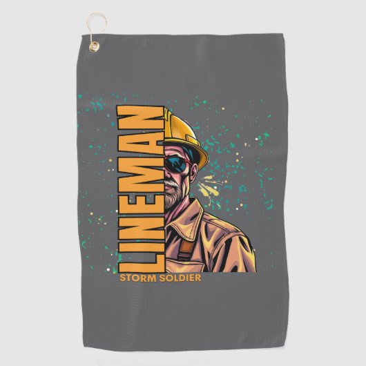 Serviette De Golf Ligne d'alimentation (Devant)