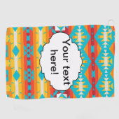 Serviette De Golf Lignes de formes tribales (Horizontal)