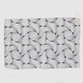 Serviette De Golf Lignes entrelacées noir et blanc uniques (Horizontal)