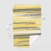 Serviette De Golf Lignes peintes à la main - jaune (En situation)