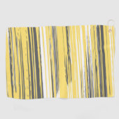 Serviette De Golf Lignes peintes à la main - jaune (Horizontal)