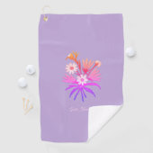 Serviette De Golf Lilac Romantic Flower – Botanical Fantasy Pillow (En situation)