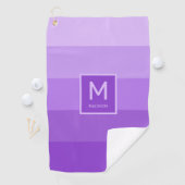 Serviette De Golf Lilac Stripes monogramme personnalisé (En situation)
