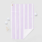 Serviette De Golf Lilac violet et blanc cinq bandes motif (En situation)