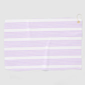 Serviette De Golf Lilac violet et blanc cinq bandes motif (Horizontal)
