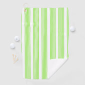Serviette De Golf Lime vert et blanc cinq bandes motif (En situation)