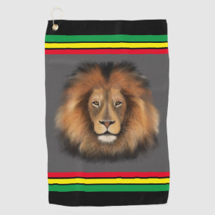 Serviette De Golf lion aquarelle Leo roi safari animal jungle chat