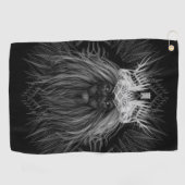 Serviette De Golf Lion avec monogramme de couronne (Horizontal)