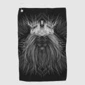 Serviette De Golf Lion avec monogramme de couronne (Devant)