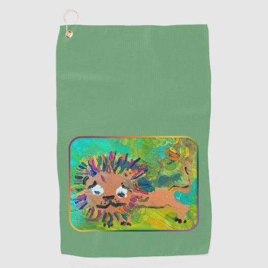 Serviette De Golf Lion bébé "Art by Kids" (Devant)
