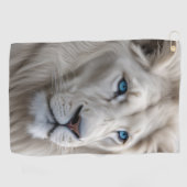 Serviette De Golf Lion blanc (Horizontal)