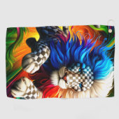 Serviette De Golf Lion coloré (Horizontal)