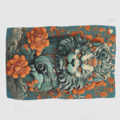 Serviette De Golf Lion de la grippe de la sagesse (Horizontal)