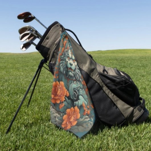 Serviette De Golf Lion de sagesse de la grippe