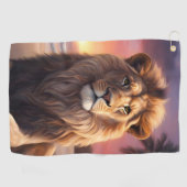 Serviette De Golf Lion sur la plage (Horizontal)