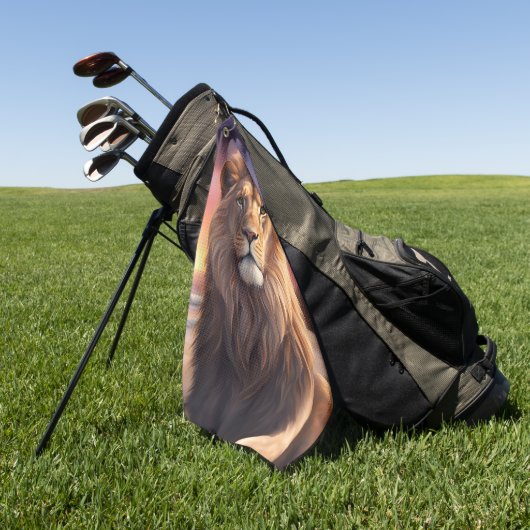 Serviette De Golf Lion sur la plage (Vert)