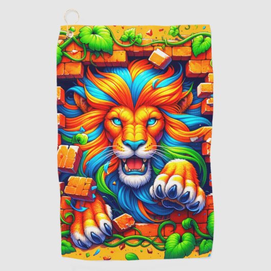 Serviette De Golf Lions Artsy (Devant)