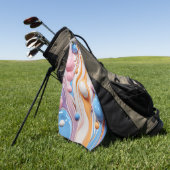 Serviette De Golf Liquide coloré avec bulles (Vert)