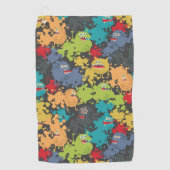 Serviette De Golf Little cute funny monsters (Devant)