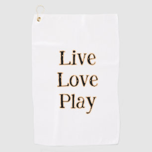 Serviette De Golf Live love play black orange sport player moderne q