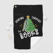 Serviette De Golf Livre Lover Christmas Tree Lecture (En situation)