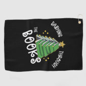 Serviette De Golf Livre Lover Christmas Tree Lecture (Horizontal)