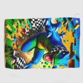 Serviette De Golf Lizard Dinosaur (Horizontal)