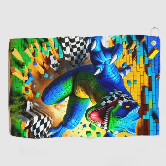 Serviette De Golf Lizard Dinosaur (Horizontal)