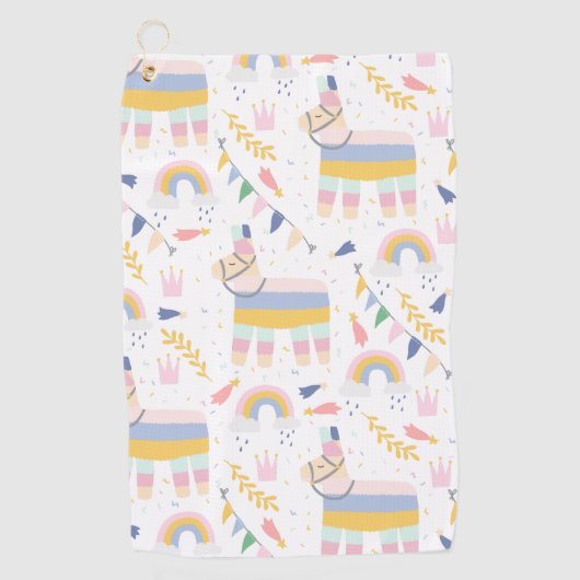 Serviette De Golf Llama Fiesta Festive Motif (Devant)