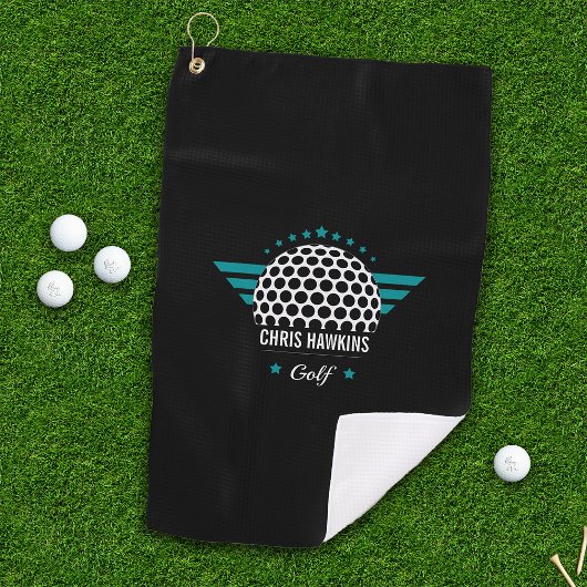 Serviette De Golf Logo de balle de golf personnalisé