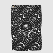 Serviette De Golf Logo de golf design personnalisé (Devant)