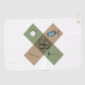 Serviette De Golf Logo de golf personnalisé (Horizontal)