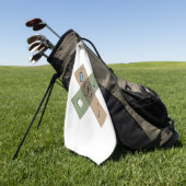 Serviette De Golf Logo de golf personnalisé (Vert)