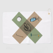 Serviette De Golf Logo de golf personnalisé (Horizontal)