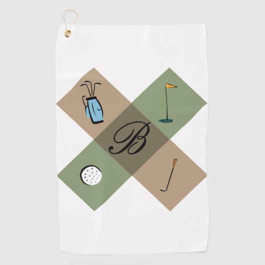 Serviette De Golf Logo de golf personnalisé (Devant)