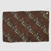 Serviette De Golf Logo De Golf Sur Brown, (Horizontal)
