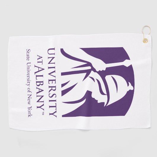 Serviette De Golf Logo de l'Université d'Albany (Horizontal)