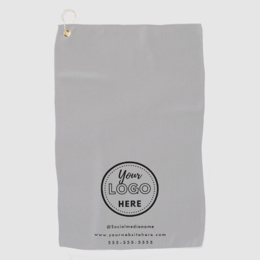 Serviette De Golf Logo de promotion de marque professionnelle minima (Devant)