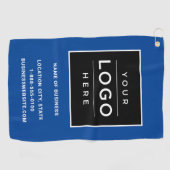 Serviette De Golf Logo d'entreprise bleu personnalisé Marque de l'en (Horizontal)