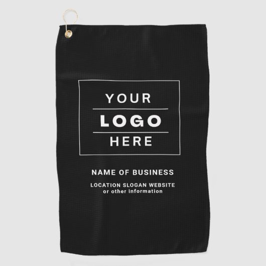 Serviette De Golf Logo d'entreprise personnalisé (Devant)