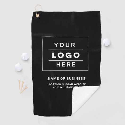 Serviette De Golf Logo d'entreprise personnalisé (En situation)