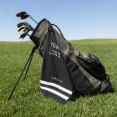 Serviette De Golf Logo d'entreprise professionnelle moderne noir (Vert)